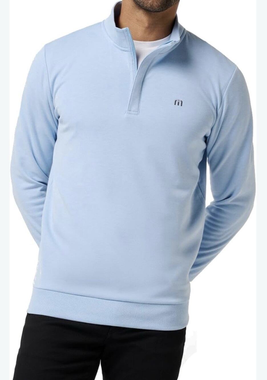 TravisMathew Cloud Quarter Zip 2.0 Pullover Men’s Small Blue Golf NWT